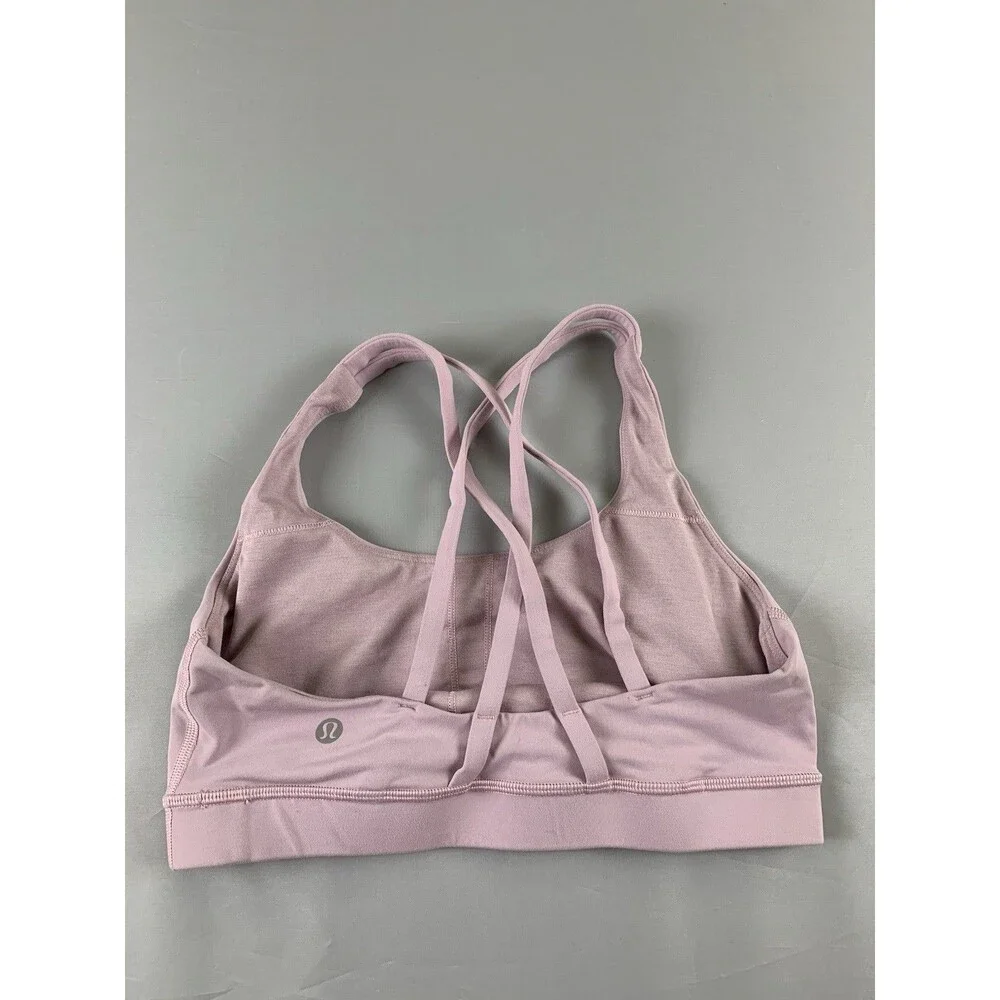 Lululemon Energy Longline Bra Flush Pink Women's Size 6